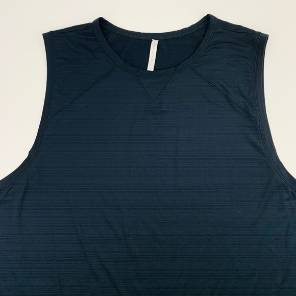 Fabletics Muscle Tank Lightweight Subtle Stripe Black - Picture 3 of 10
